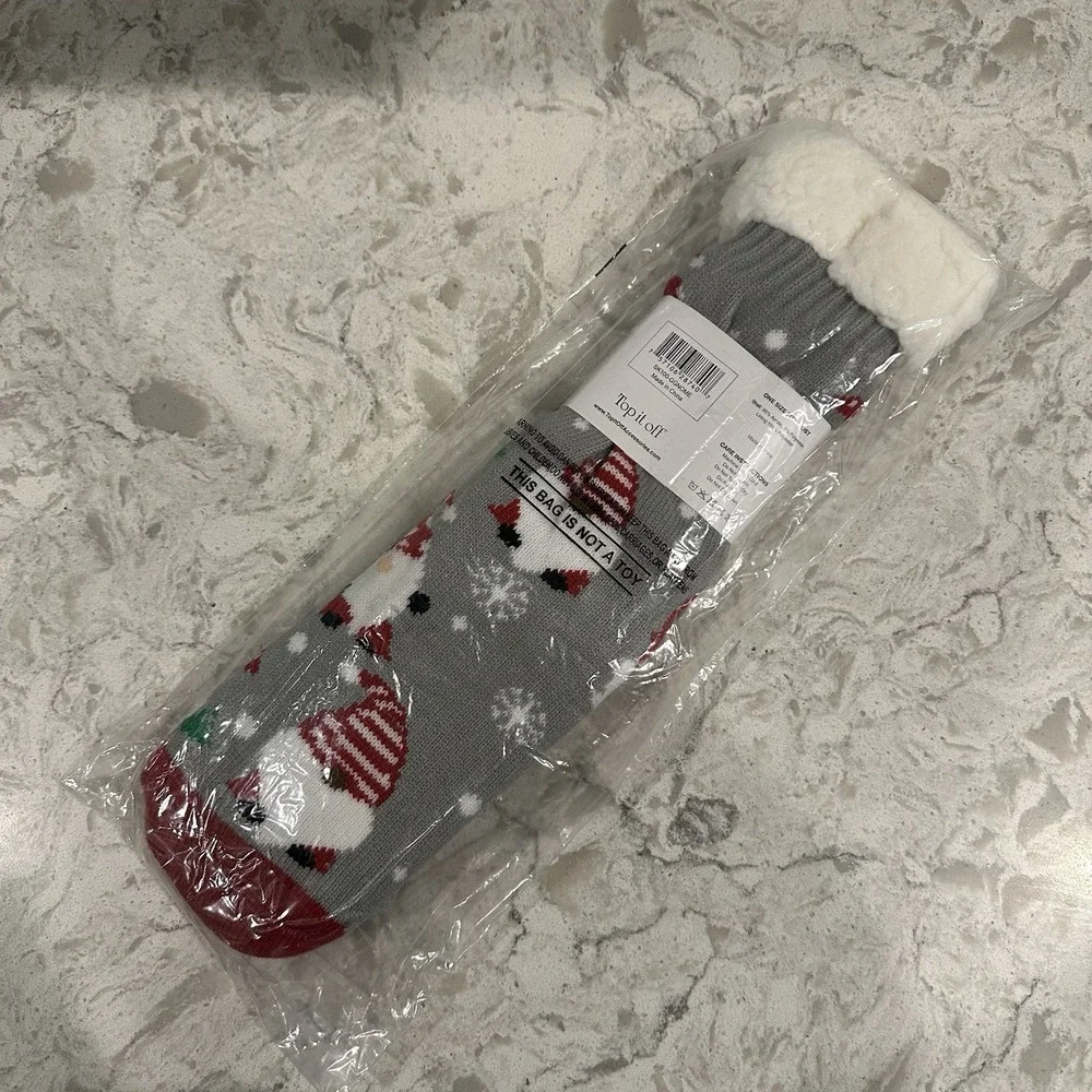 Top It‎ Off Slipper Socks Santa Gnomes Soft